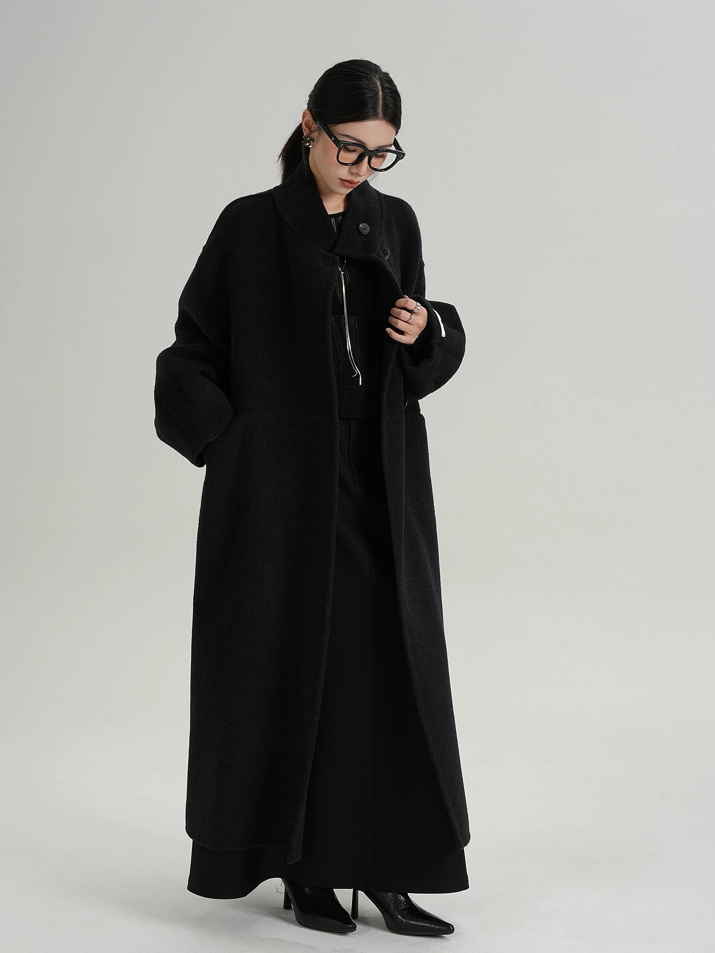 Mock Neck Long Coat Mock Neck Long Coat