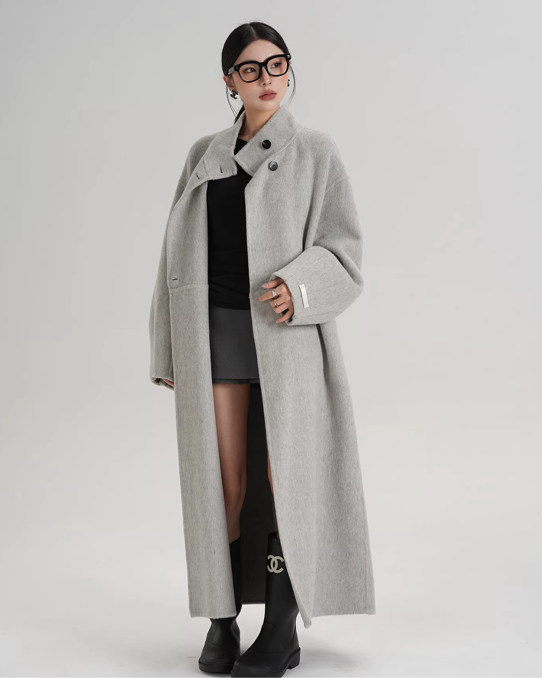 Mock Neck Long Coat Mock Neck Long Coat