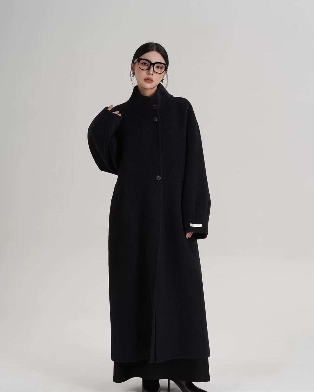 Mock Neck Long Coat Mock Neck Long Coat