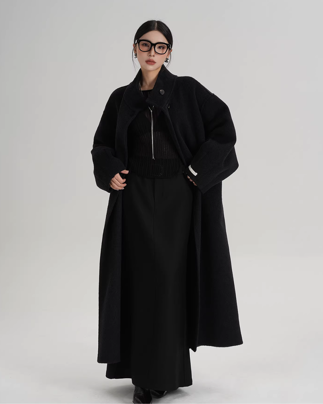 Mock Neck Long Coat Mock Neck Long Coat