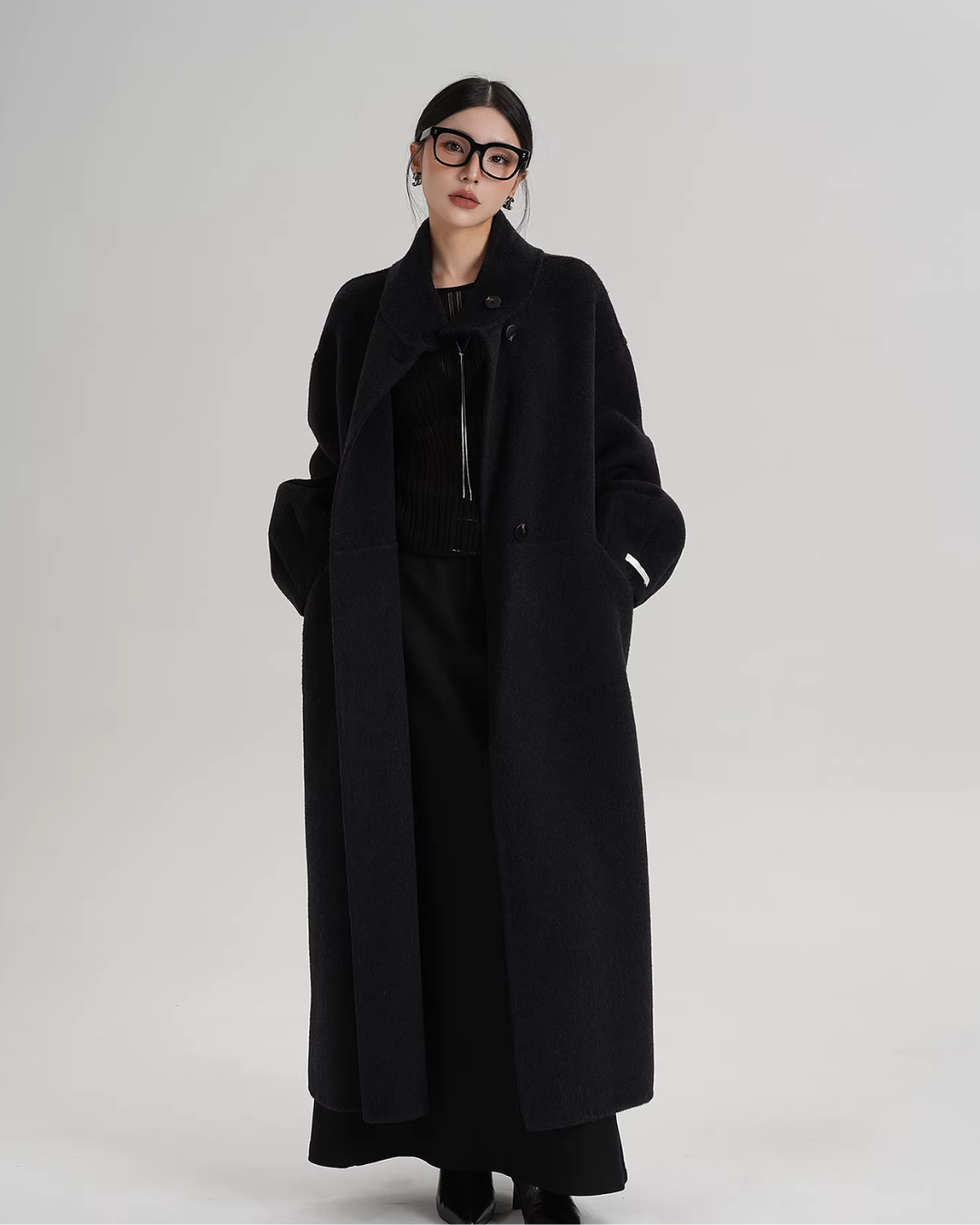 Mock Neck Long Coat Mock Neck Long Coat