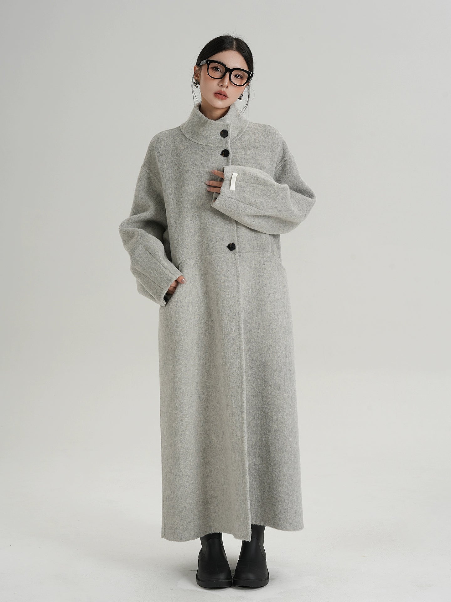 Mock Neck Long Coat Mock Neck Long Coat