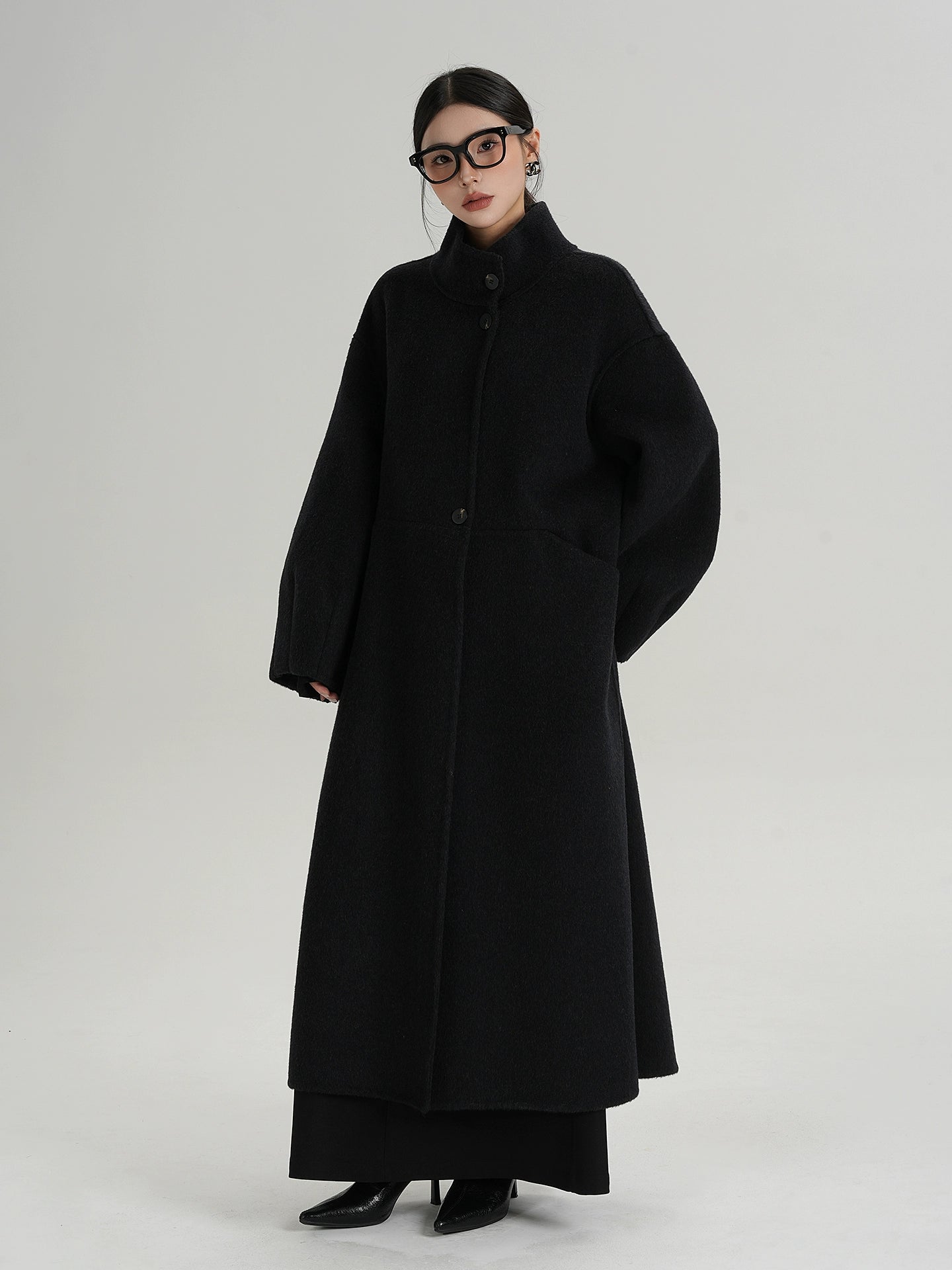Mock Neck Long Coat Mock Neck Long Coat