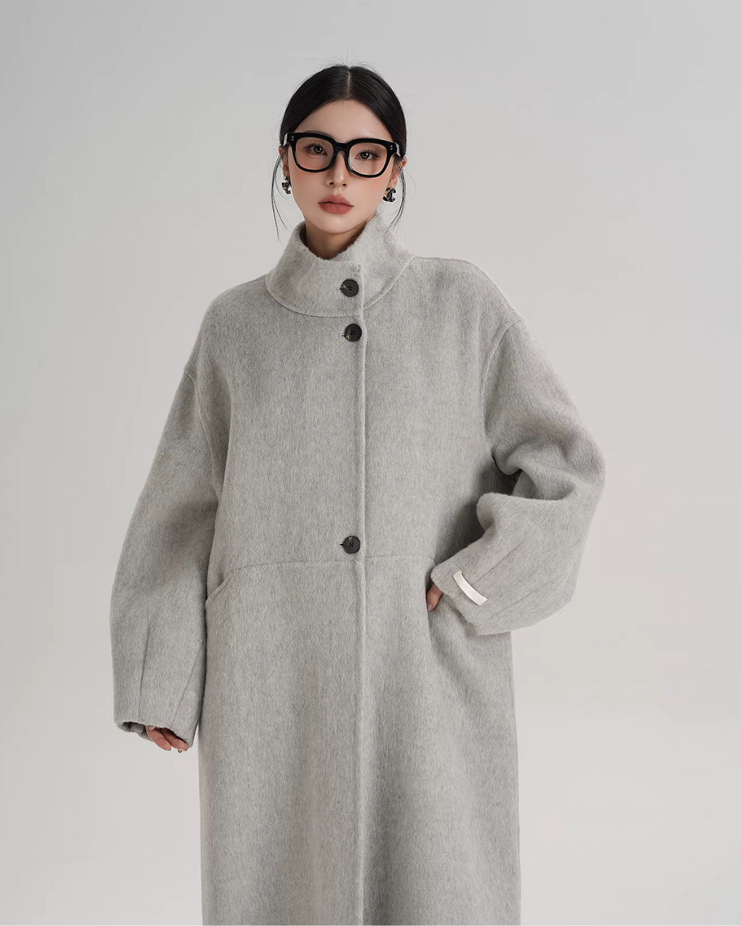 Mock Neck Long Coat Mock Neck Long Coat