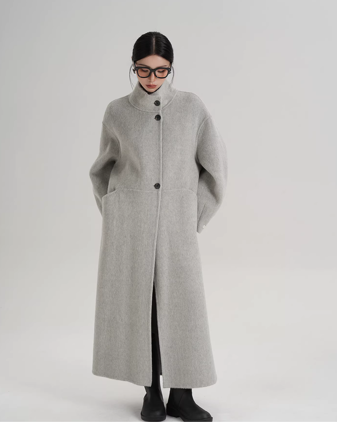 Mock Neck Long Coat Mock Neck Long Coat