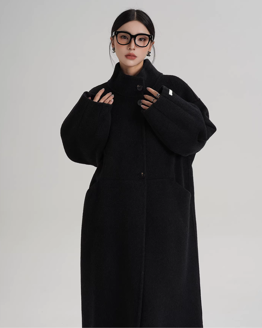 Mock Neck Long Coat Mock Neck Long Coat