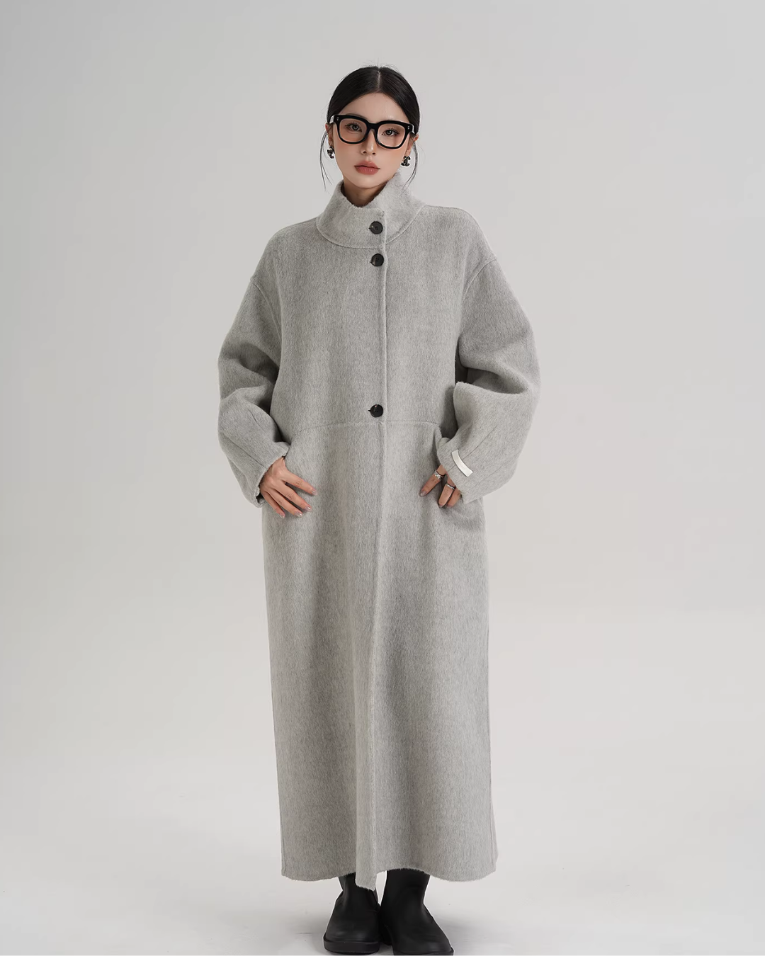 Mock Neck Long Coat Mock Neck Long Coat