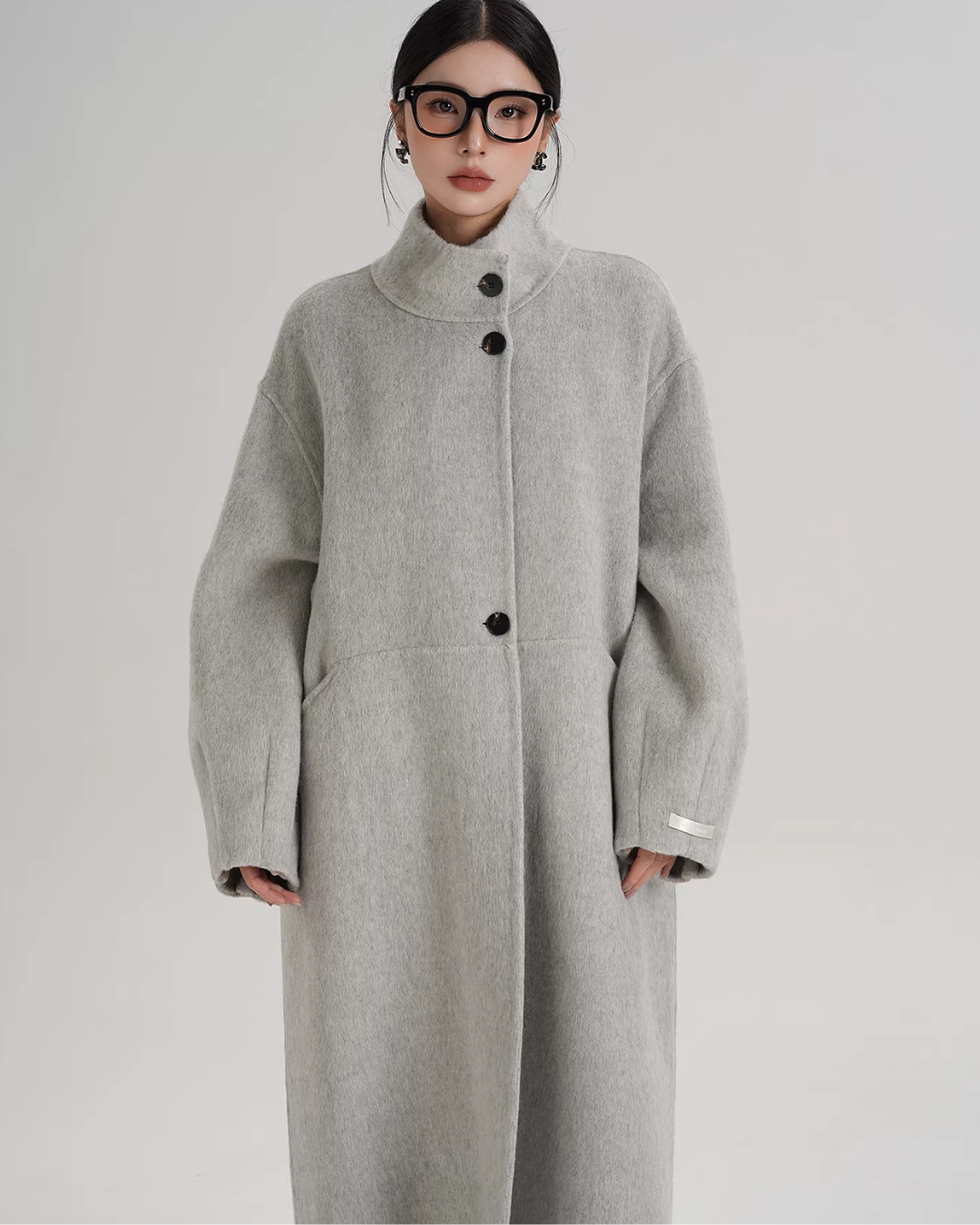 Mock Neck Long Coat Mock Neck Long Coat