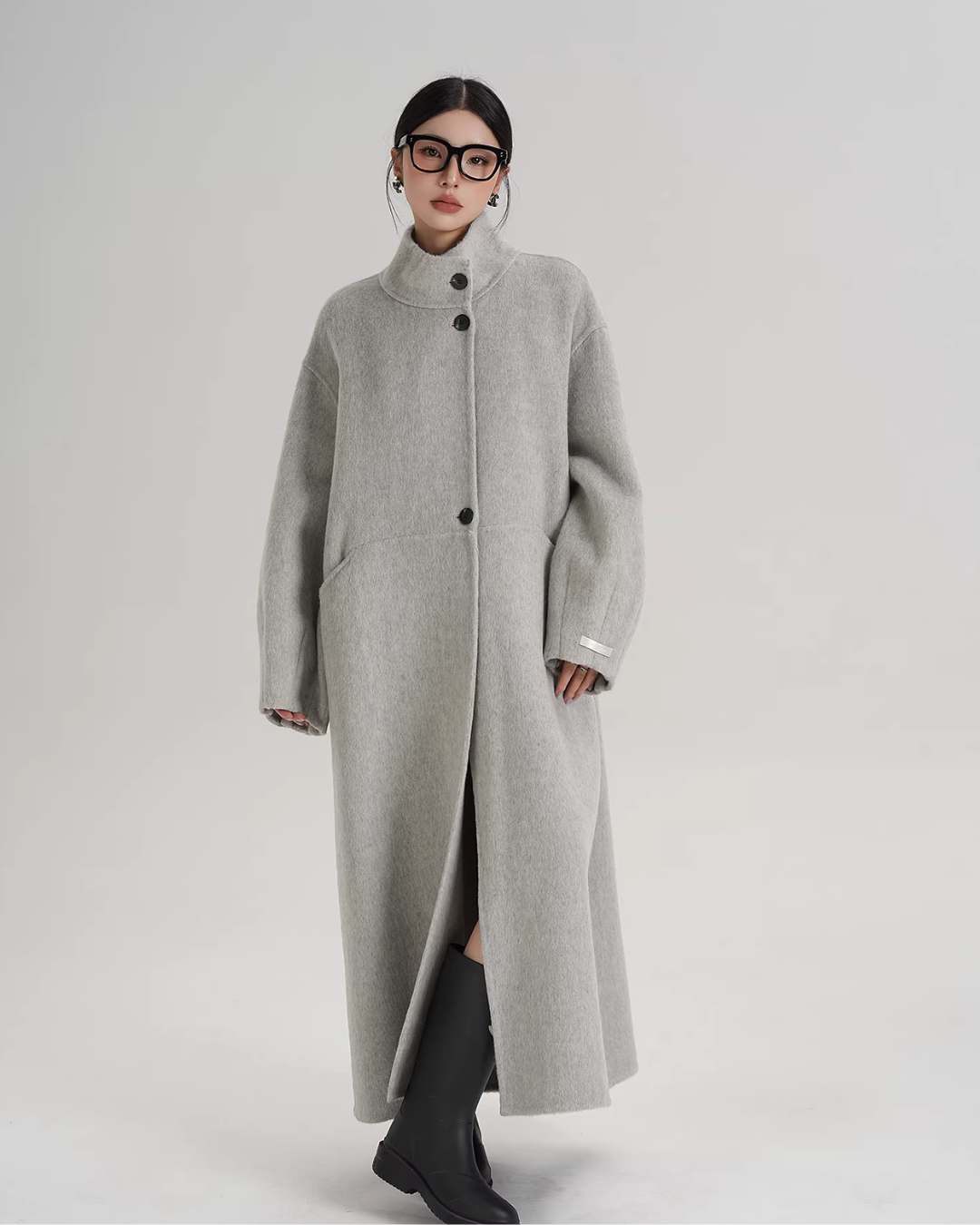 Mock Neck Long Coat Mock Neck Long Coat