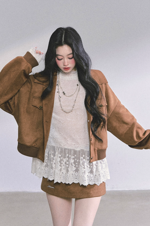 Mock neck Long Sleeve Hollow Top