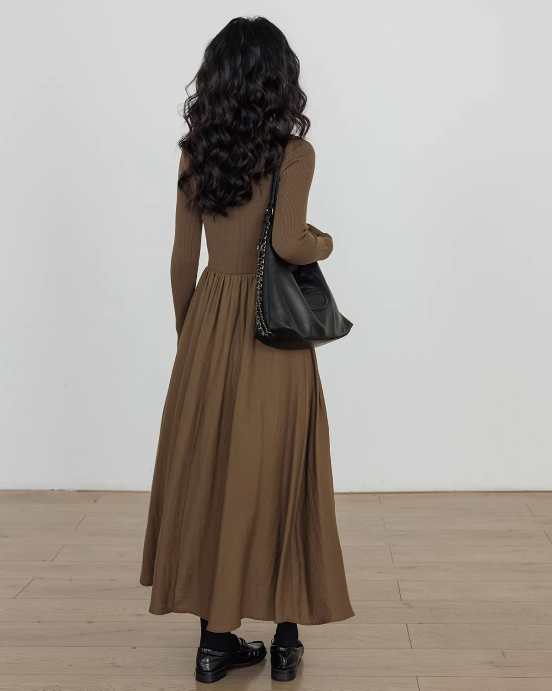 Mock Neck Top Docking Flare Skirt Mock Neck Top Docking Flare Skirt