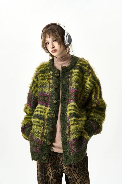 Multi Border Knit Cardigan