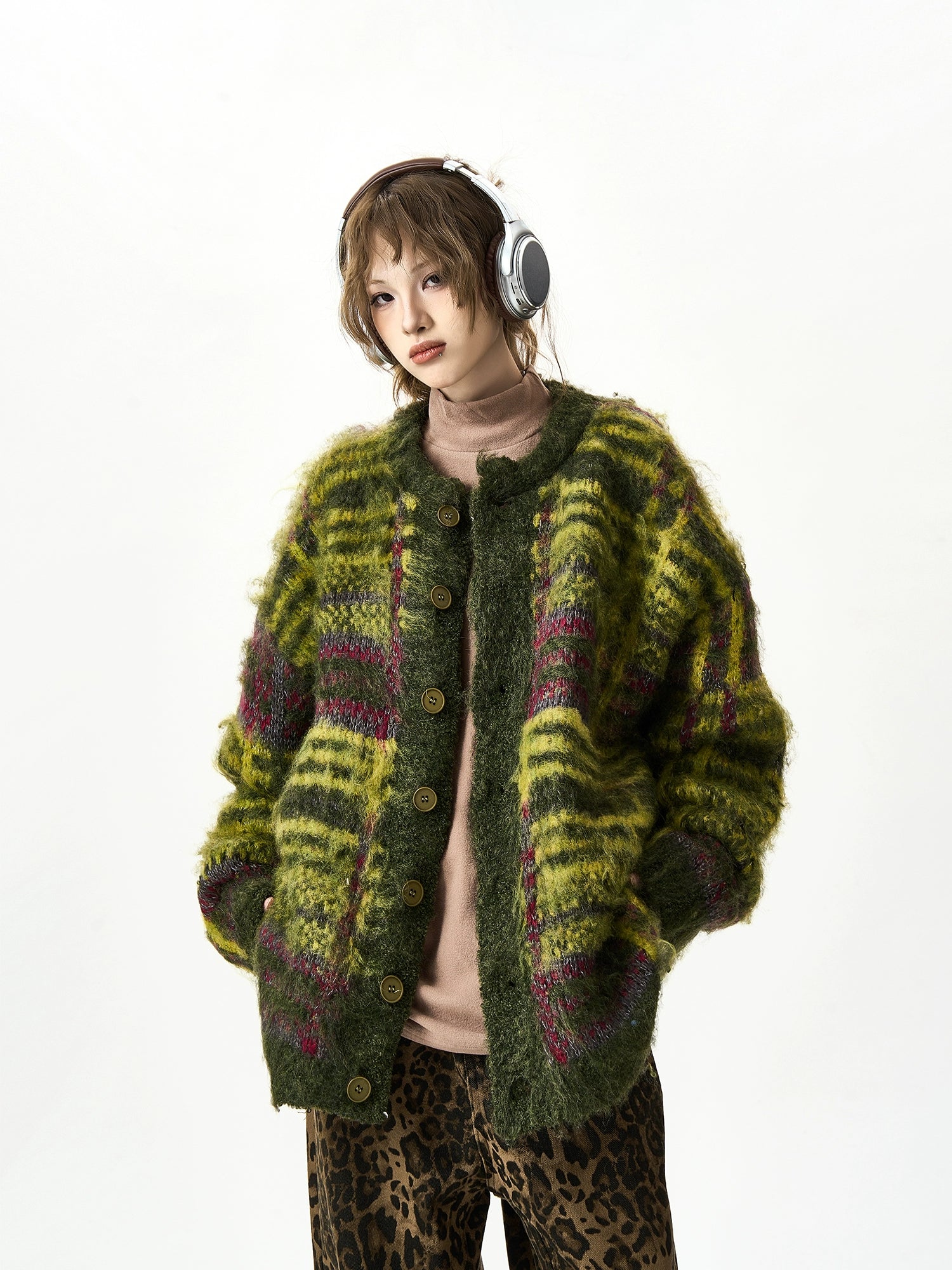 Multi Border Knit Cardigan Multi Border Knit Cardigan