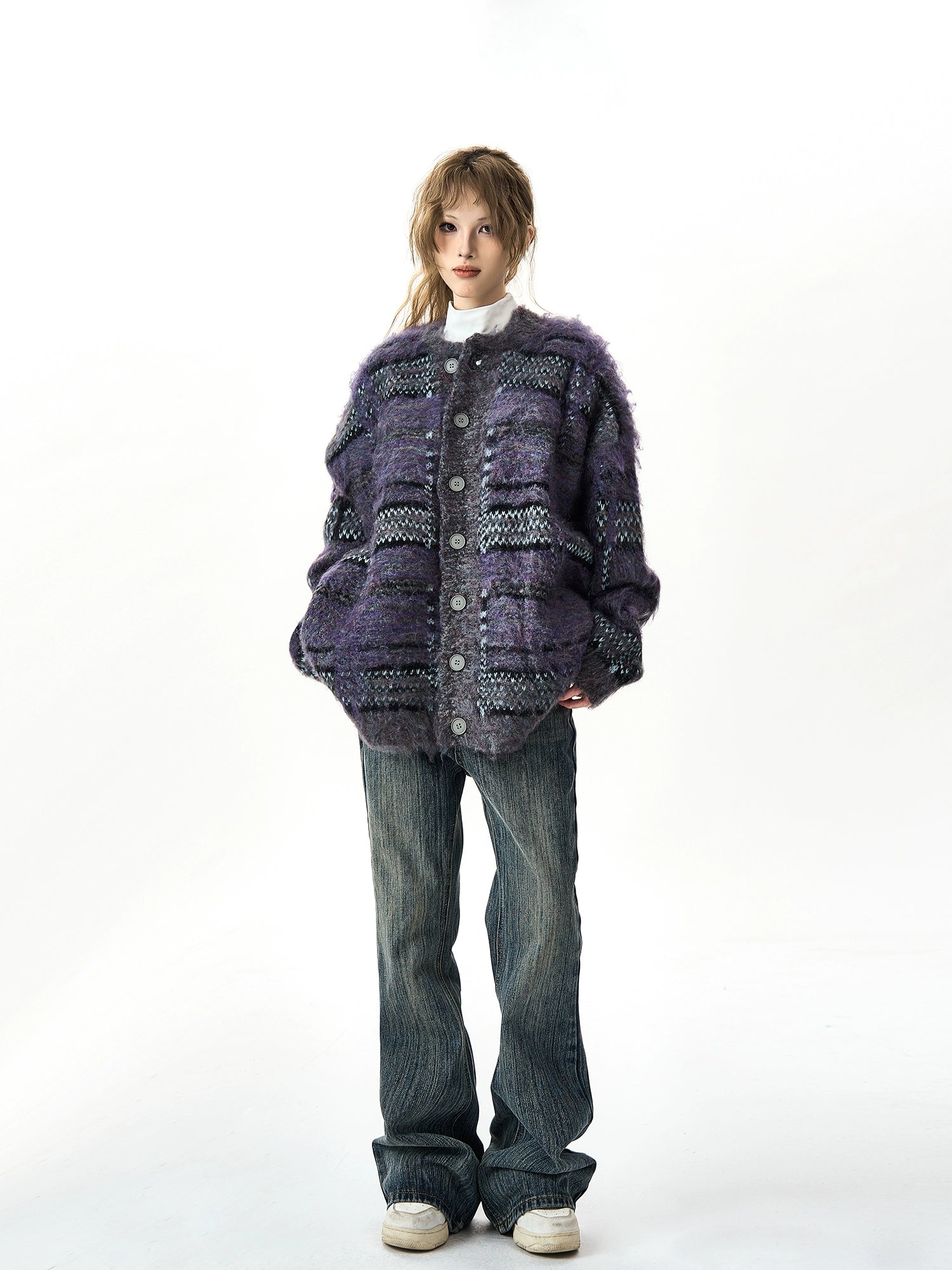 Multi Border Knit Cardigan Multi Border Knit Cardigan