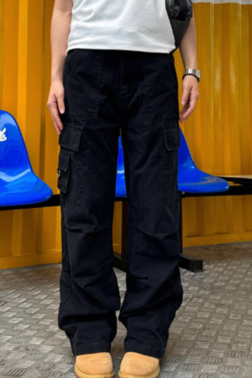 Multi Pocket Straight Work Pants