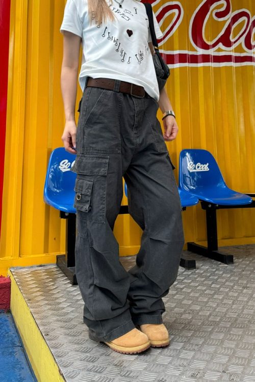 Multi Pocket Straight Work Pants