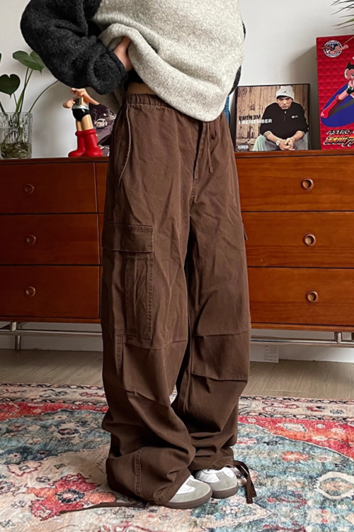 Multi Pocket Washed Work Pants