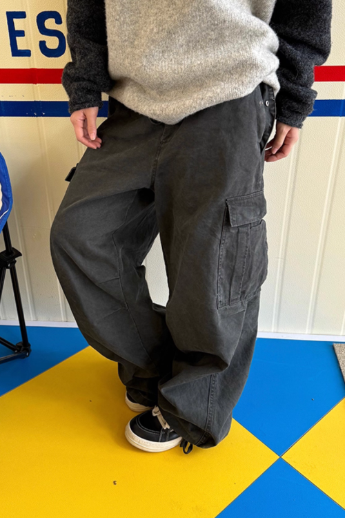 Multi Pocket Washed Work Pants