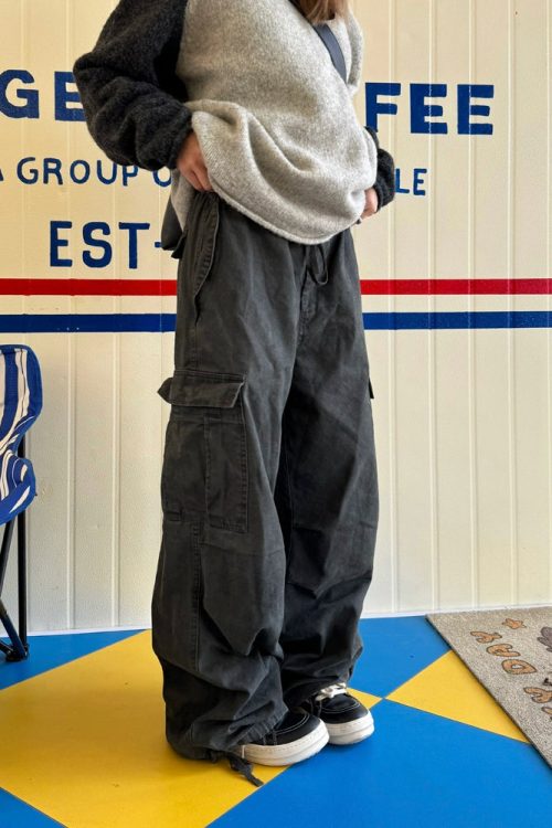 Multi Pocket Washed Work Pants
