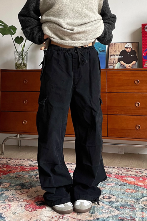 Multi Pocket Washed Work Pants