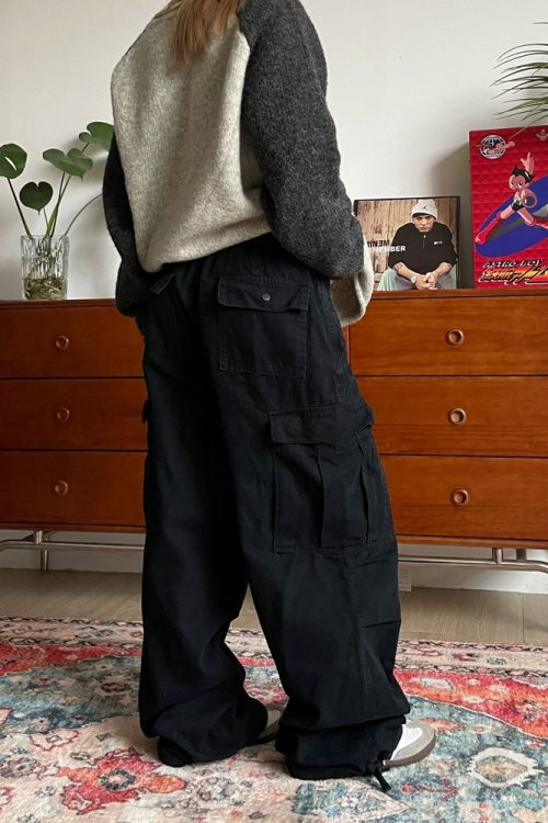 Multi Pocket Washed Work Pants