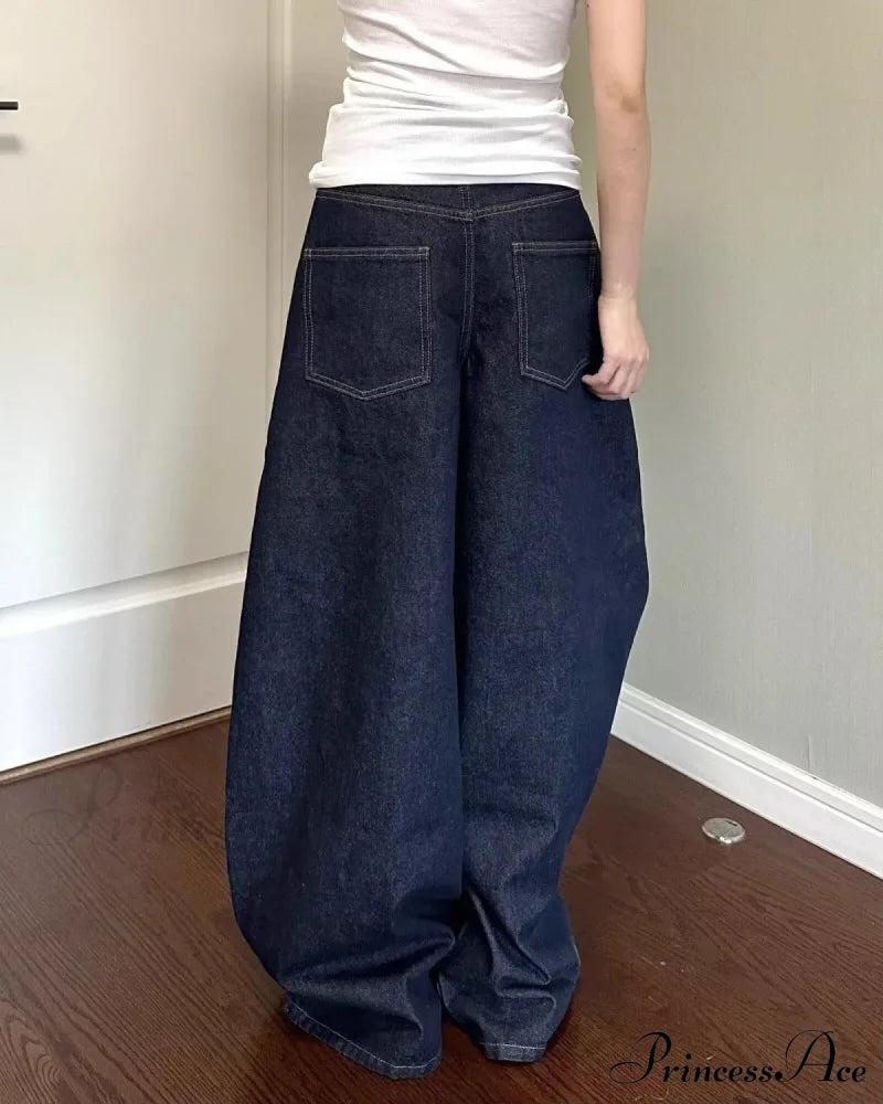 New American Women Black High Street Vibe Wide-Leg Autumn Winter Men And Women Washed Loose Straight Pants Jeans New American Women Black High Street Vibe Wide-Leg Autumn Winter Men And Women Washed Loose Straight Pants Jeans