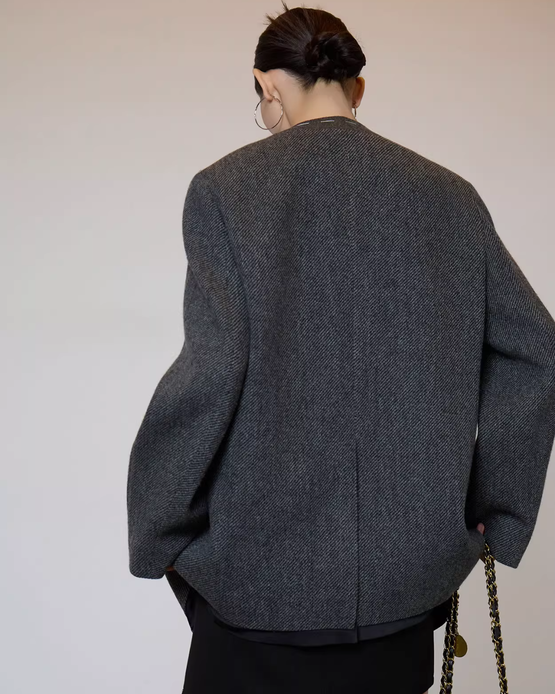 No Collar Short Coat No Collar Short Coat