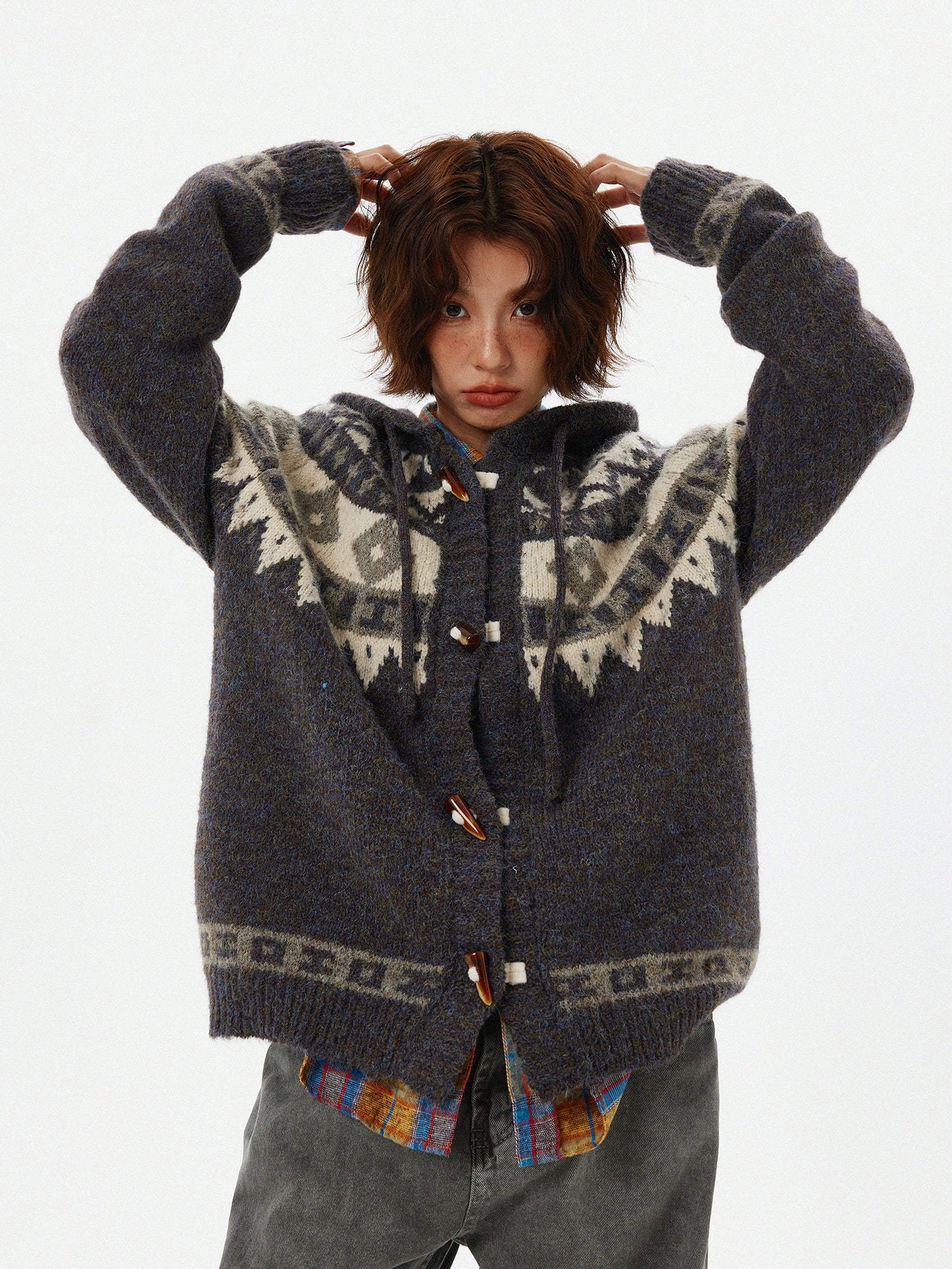 Nordic Duffle Button Knit Cardigan Nordic Duffle Button Knit Cardigan