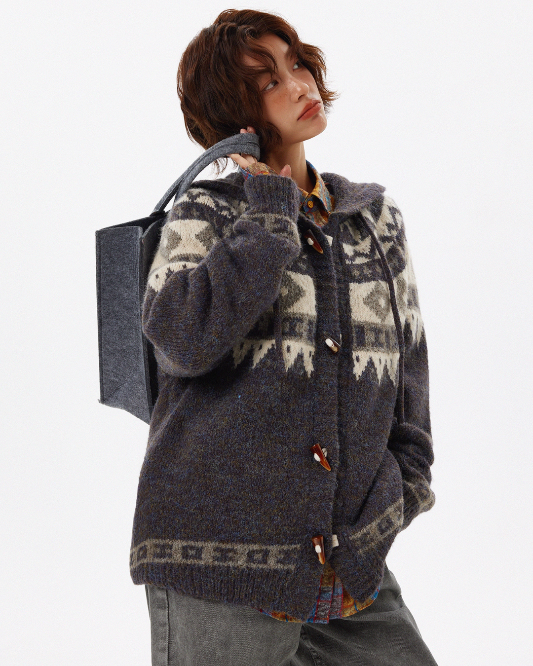 Nordic Duffle Button Knit Cardigan Nordic Duffle Button Knit Cardigan