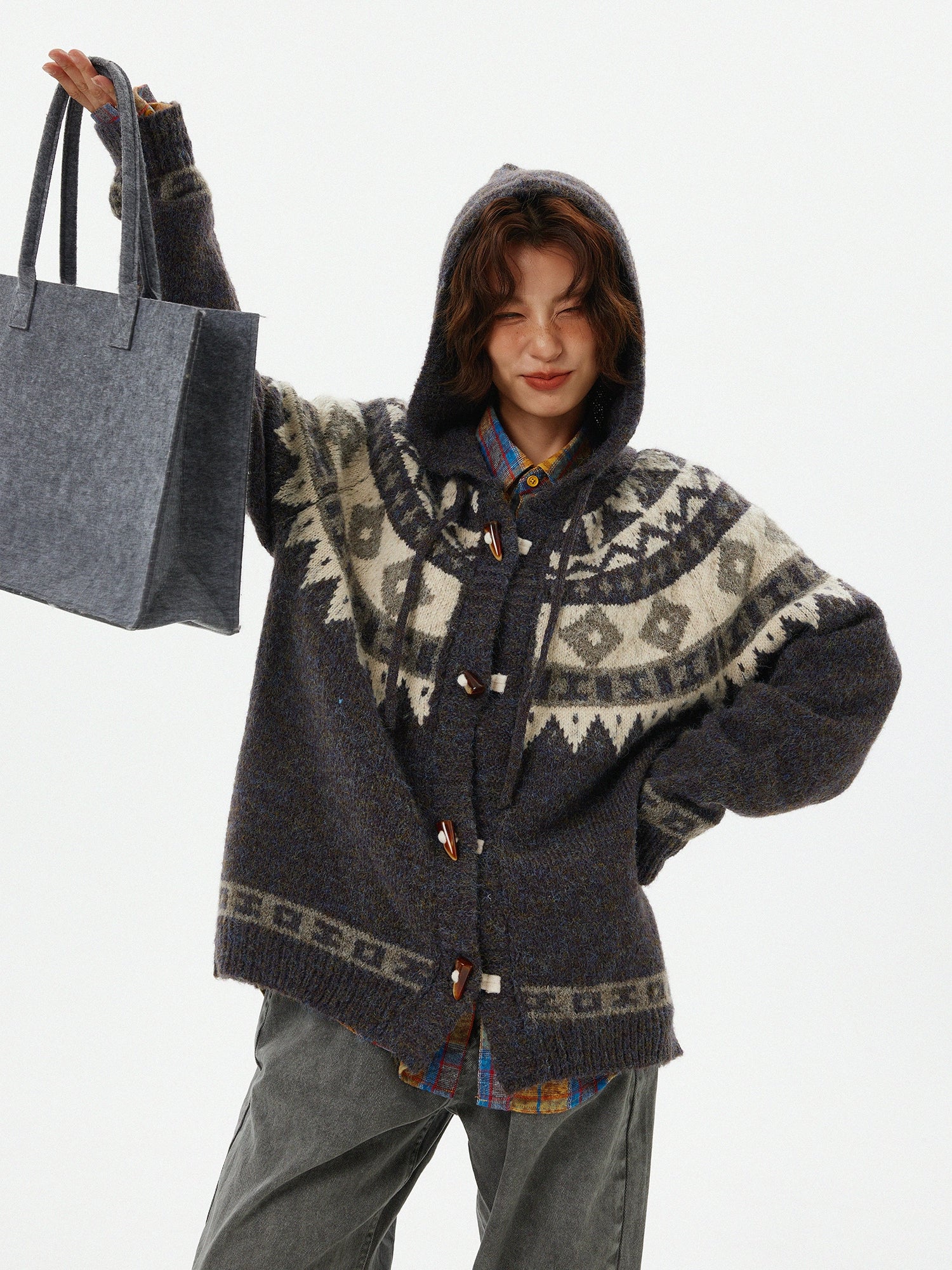 Nordic Duffle Button Knit Cardigan Nordic Duffle Button Knit Cardigan