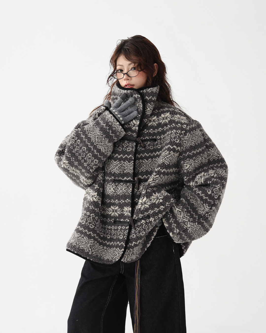 Nordic Pattern Fleece Jacket Nordic Pattern Fleece Jacket