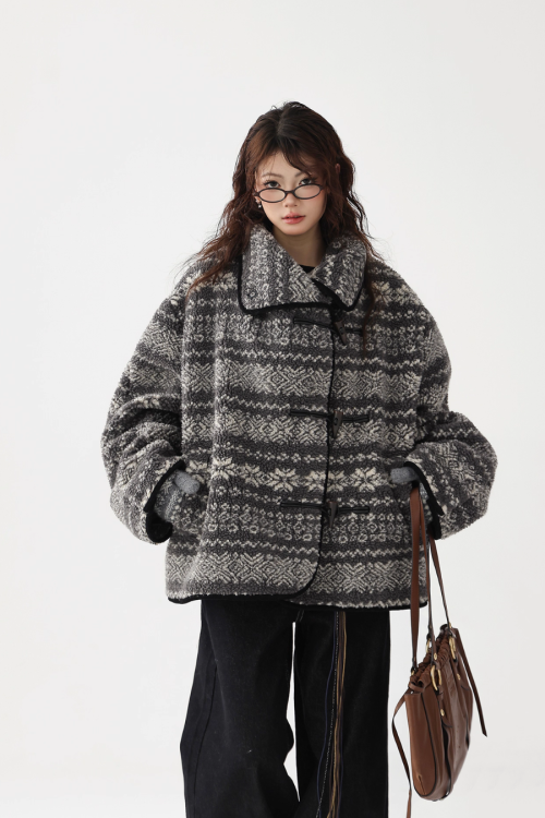 Nordic Pattern Fleece Jacket