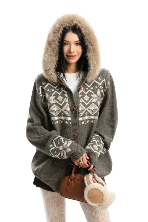 Nordic Tong Knit Cardigan