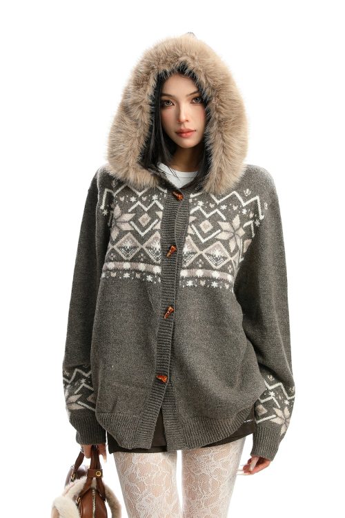 Nordic Tong Knit Cardigan
