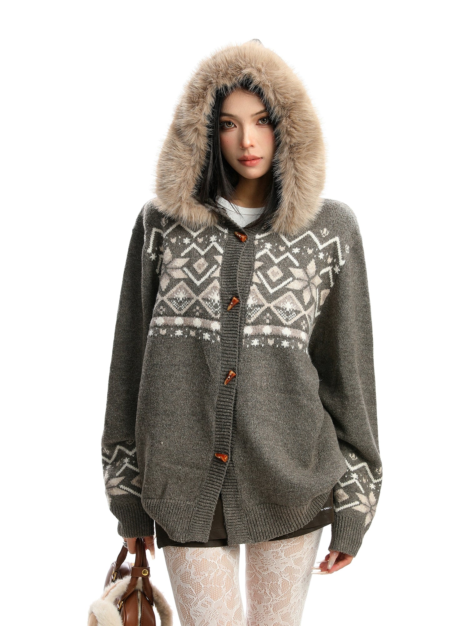 Nordic Tong Knit Cardigan Nordic Tong Knit Cardigan