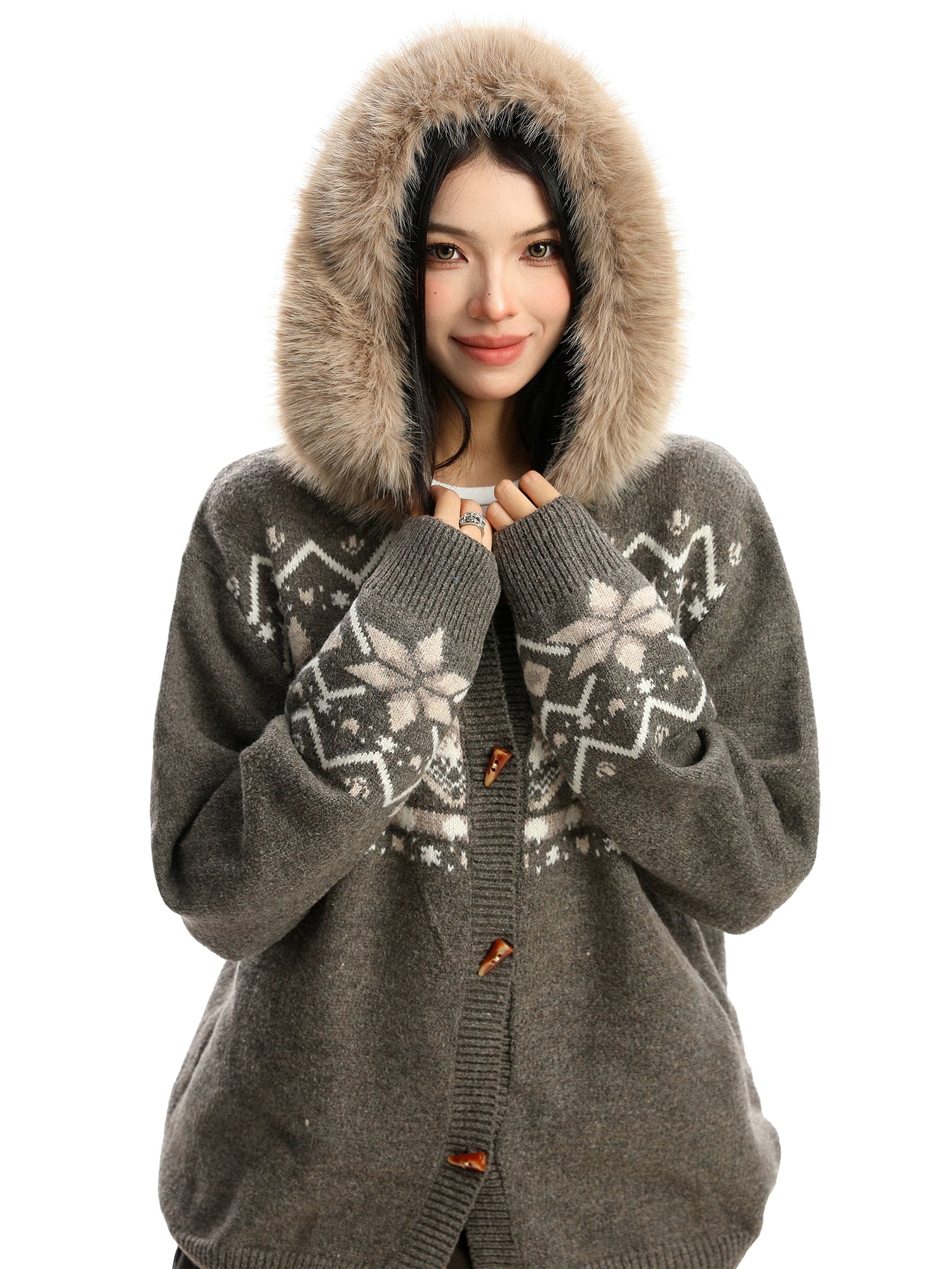 Nordic Tong Knit Cardigan Nordic Tong Knit Cardigan