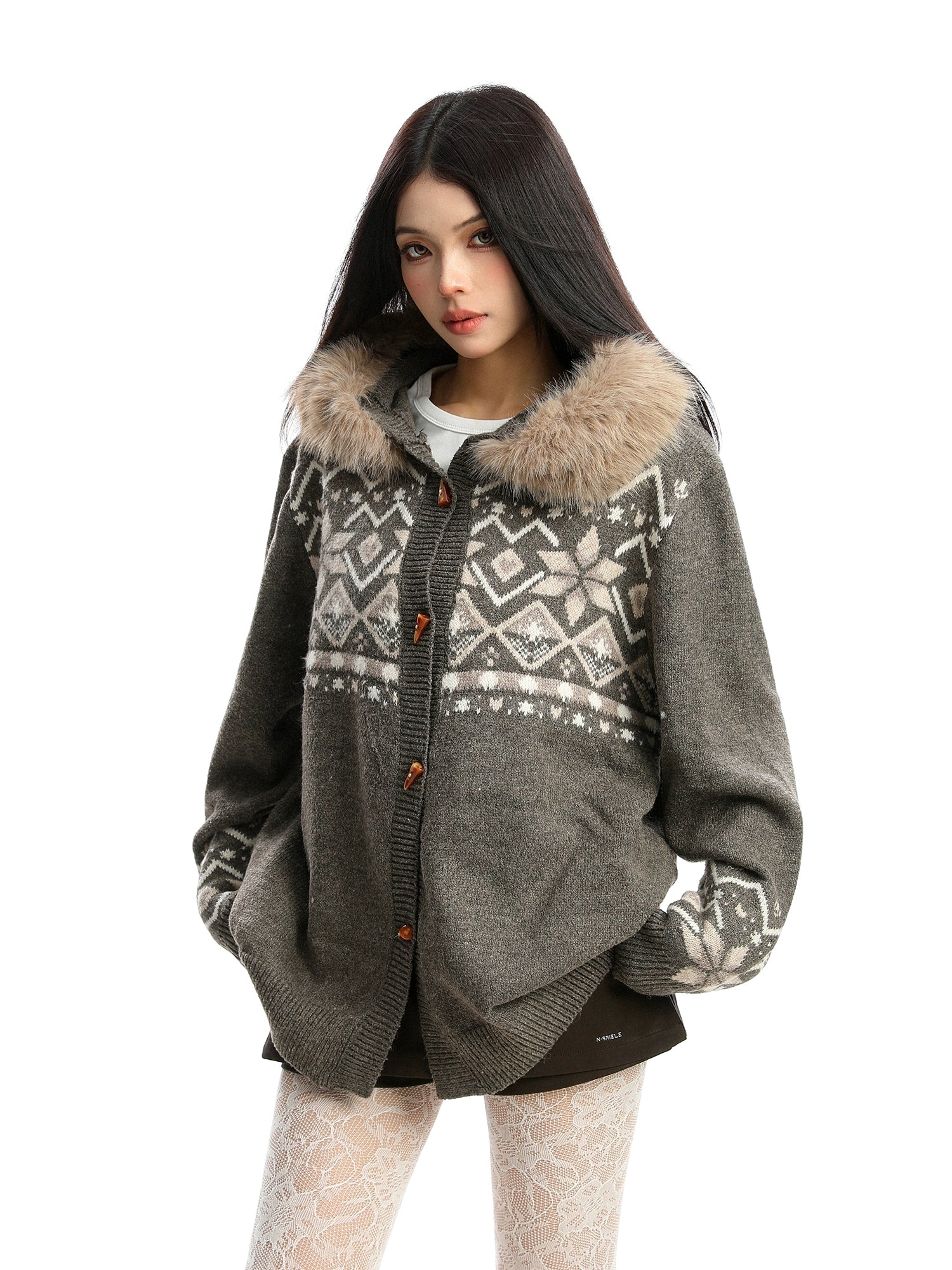 Nordic Tong Knit Cardigan Nordic Tong Knit Cardigan