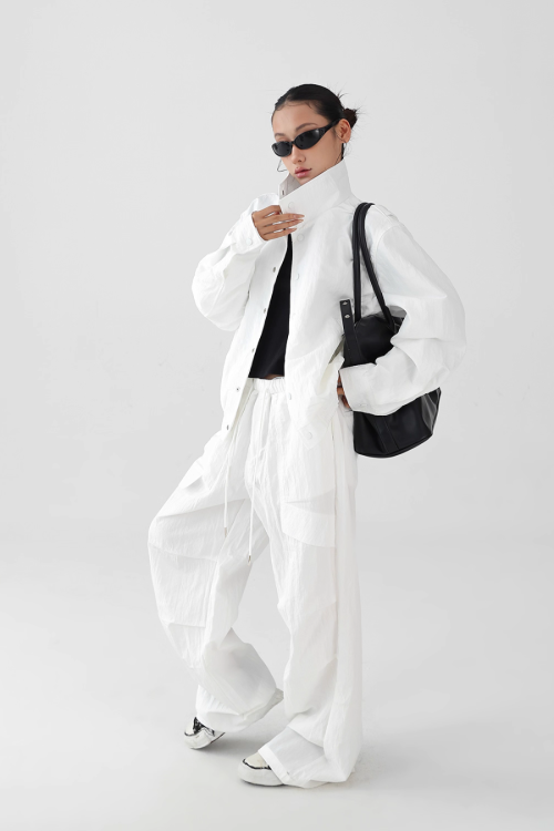 Nylon Casual Jacket / Nylon Wide Pants