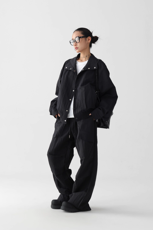Nylon Casual Jacket / Nylon Wide Pants