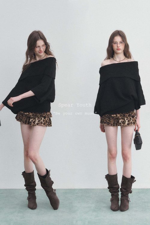 Off-Shoulder Knit Tops