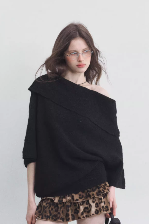 Off-Shoulder Knit Tops