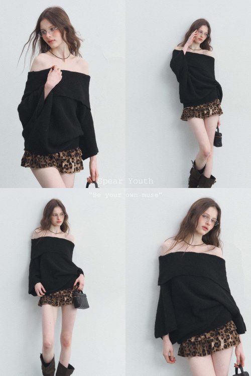 Off-Shoulder Knit Tops