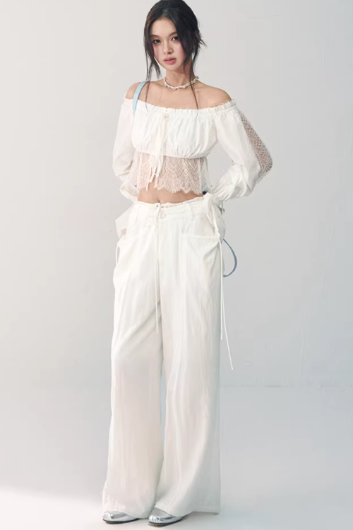 Off-Shoulder Lace Blouse