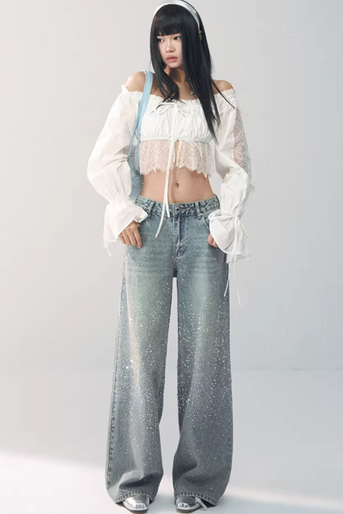 Off-Shoulder Lace Blouse