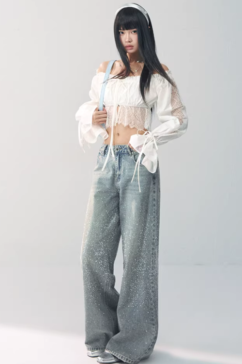 Off-Shoulder Lace Blouse