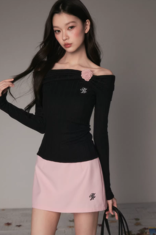 Off-Shoulder Long Sleeve Top