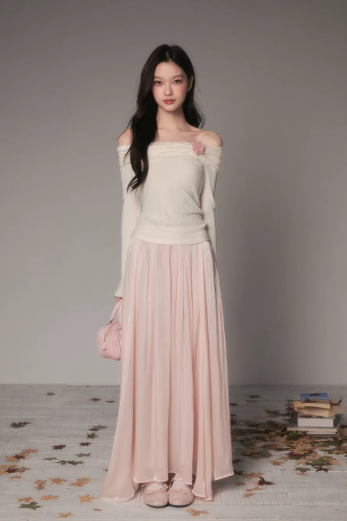 Off-Shoulder Long Sleeve Top