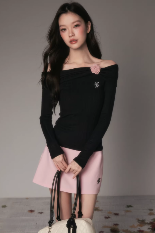 Off-Shoulder Long Sleeve Top