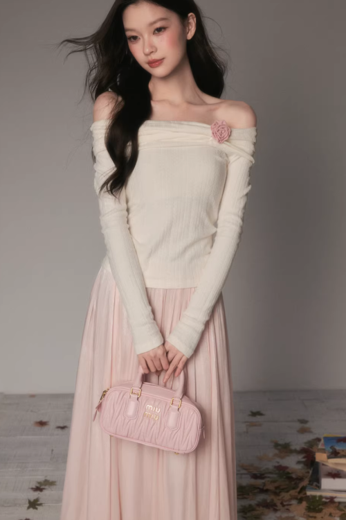 Off-Shoulder Long Sleeve Top