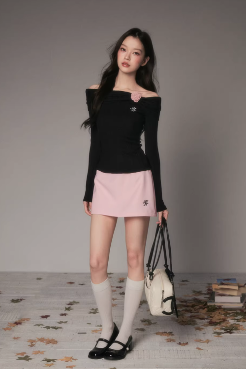 Off-Shoulder Long Sleeve Top